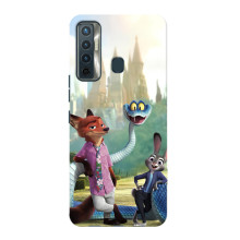 Чехол Зоотрополіс на TECNO Camon 17 – Ник Джуди и змея