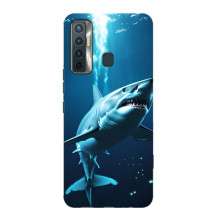 Чехол с картинкой «Хищники» для TECNO Camon 17 – Акула
