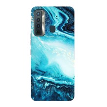 Мраморный чехол на TECNO Camon 17 (VPrint) (Голубой мрамор)