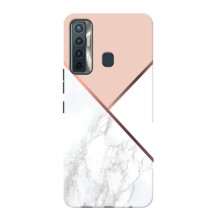 Мраморный чехол на TECNO Camon 17 (VPrint) (Тройной мрамор)