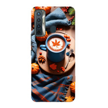 Чехол с уникальным дизайном «Осень с кофе» для TECNO Camon 17 – Кофе и тыквы