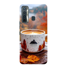 Чехол с уникальным дизайном «Осень с кофе» для TECNO Camon 17 – Кофе на природе