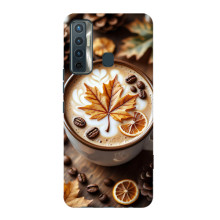 Чехол с уникальным дизайном «Осень с кофе» для TECNO Camon 17 – Пряный кофе