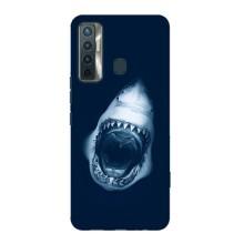 Силиконовый бампер с картинкой животных для TECNO Camon 17 (Пасть Акулы)