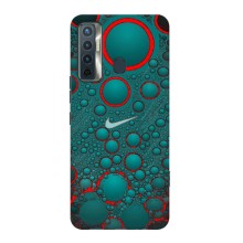 Силиконовый Чехол на TECNO Camon 17 с картинкой Nike (Найк зеленый)