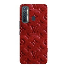 Текстурний Чохол Louis Vuitton для Техно Камон 17 – Червоний ЛВ