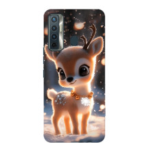 Яркий чехол для TECNO Camon 17 с Зимними Оленятами – Оленёнок