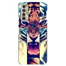 Чохли з зображенням різних тварин на TECNO Camon 17P (CG7n) (Яскравий Тигр)