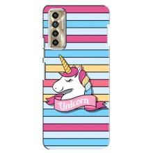 Чехол для Техно Камон 17п - (Единорожки - Новинки) (AlphaPrint) (Unicorn)