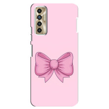Чехол банты для TECNO Camon 17P (CG7n) – Розовый бантик