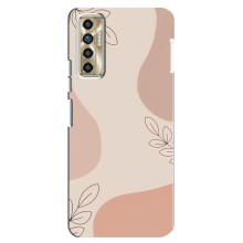Чехол цветочный дизайн для TECNO Camon 17P (CG7n) – Коричневый фон