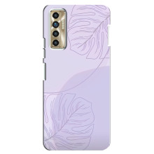 Чехол цветочный дизайн для TECNO Camon 17P (CG7n) – Монстера фиолетовая