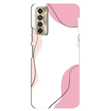 Чехол цветочный дизайн для TECNO Camon 17P (CG7n) – Розовый фон