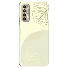 Чехол цветочный дизайн для TECNO Camon 17P (CG7n) – Зелёный фон