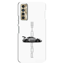 Чохол з авто Порше для TECNO Camon 17P (CG7n) – білий порше