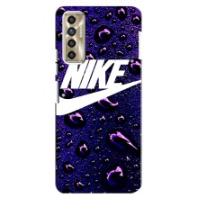 Чехол с логотипом Найк на TECNO Camon 17P (CG7n) – Найк на фиолетовом