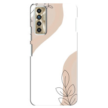 Силконовий чохол з принтом в квітах на TECNO Camon 17P (CG7n) – Нюдовий дизайн