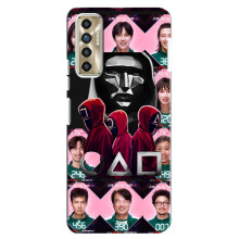 Чехол Гра в кальмара для TECNO Camon 17P (CG7n) – Персонажи игры кальмара
