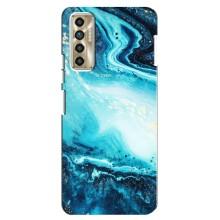 Мраморный чехол на TECNO Camon 17P (CG7n) (VPrint) (Голубой мрамор)