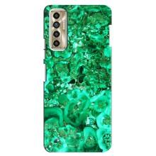Мраморный чехол на TECNO Camon 17P (CG7n) (VPrint) (Салатный Мрамор)