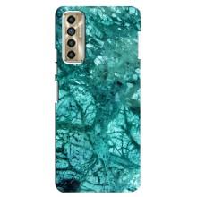 Мраморный чехол на TECNO Camon 17P (CG7n) (VPrint) (Зеленый мрамор)