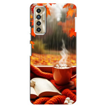 Чехол с уникальным дизайном «Осень с кофе» для TECNO Camon 17P (CG7n) – Кофе и дождь