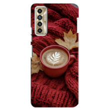Чехол с уникальным дизайном «Осень с кофе» для TECNO Camon 17P (CG7n) – Кофе на пледе
