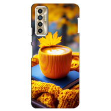 Чехол с уникальным дизайном «Осень с кофе» для TECNO Camon 17P (CG7n) – Кофе с жёлтым