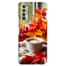 Чехол с уникальным дизайном «Осень с кофе» для TECNO Camon 17P (CG7n)