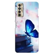 Силіконовий бампер з картинкою звірів для TECNO Camon 17P (CG7n) (Метелик синій)