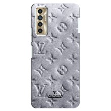 Текстурный Чехол Louis Vuitton для Техно Камон 17п (Белый ЛВ)