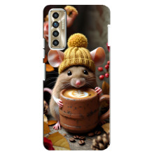 Печатный чехол «Зверята с кофе» для TECNO Camon 17P (CG7n) – Медведь с кофе