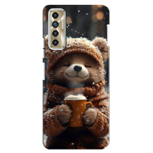 Печатный чехол «Зверята с кофе» для TECNO Camon 17P (CG7n) – Мишка с кофе