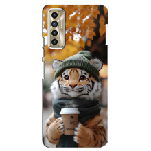 Печатный чехол «Зверята с кофе» для TECNO Camon 17P (CG7n) – Тигр с кофе
