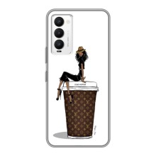 Чехлы Луи Витон для Tecno Camon 18 / Camon 18P (AlphaPrint - LOUIS VUITTON) (кофе LOUIS VUITTON)