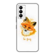 Чехлы с картинкой Лисички для Tecno Camon 18 / Camon 18P (VPrint) (Девочка Лиса)