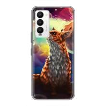 Чехлы с картинкой Лисички для Tecno Camon 18 / Camon 18P (VPrint) (Лисица в космосе)