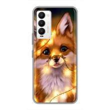 Чехлы с картинкой Лисички для Tecno Camon 18 / Camon 18P (VPrint) (Лисичка в гирляндах)