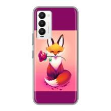 Чехлы с картинкой Лисички для Tecno Camon 18 / Camon 18P (VPrint) (Лисичка с розочкой)
