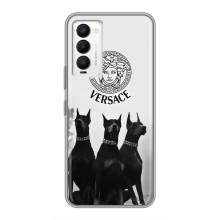 Чехлы VERSACE для Техно Камон 18 / Камон 18п (PREMIUMPrint) (Доберман Версаче)