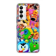 Чехол для Tecno Camon 18 / Camon 18P Бравл Старс (VPrint) (герои Бравл Старс)
