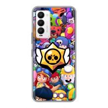 Чехол для Tecno Camon 18 / Camon 18P Бравл Старс (VPrint) (Лого Brawl Stars)