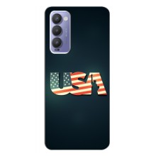 Чохол Прапор USA для Tecno Camon 18 / Camon 18P – USA