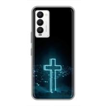Чехол для Tecno Camon 18 / Camon 18P (AlphaPrint) - (Христианские) (Крест и город)