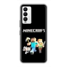 Чехол Майнкрафт на Tecno Camon 18 / Camon 18P (AlphaPrint) Minecraft (герои Minecraft)