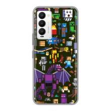Чехол Майнкрафт на Tecno Camon 18 / Camon 18P (AlphaPrint) Minecraft (Коллаж Майнкрафт)