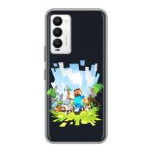 Чехол Майнкрафт на Tecno Camon 18 / Camon 18P (AlphaPrint) Minecraft (персонажи Minecraft)