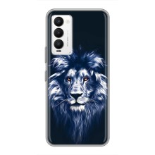 Чехол со Львом для Tecno Camon 18 / Camon 18P (VPrint) (Синий Лев)
