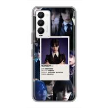 Чехлы Венсдей на Tecno Camon 18 / Camon 18P Уэнсдей (AlphaPrint) (коллаж Уэнздей)