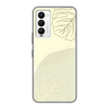 Чехол цветочный дизайн для Tecno Camon 18 / Camon 18P – Зелёный фон
